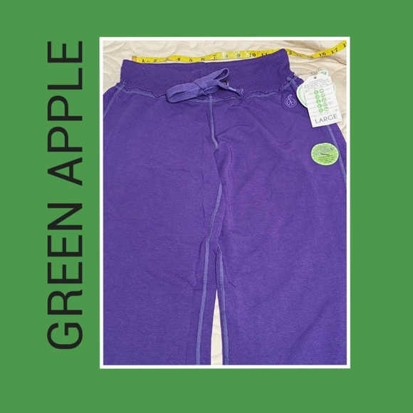 (New) GREEN APPLE BAMBOO YOGA PANTS - Picture 3 of 9